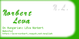 norbert leva business card